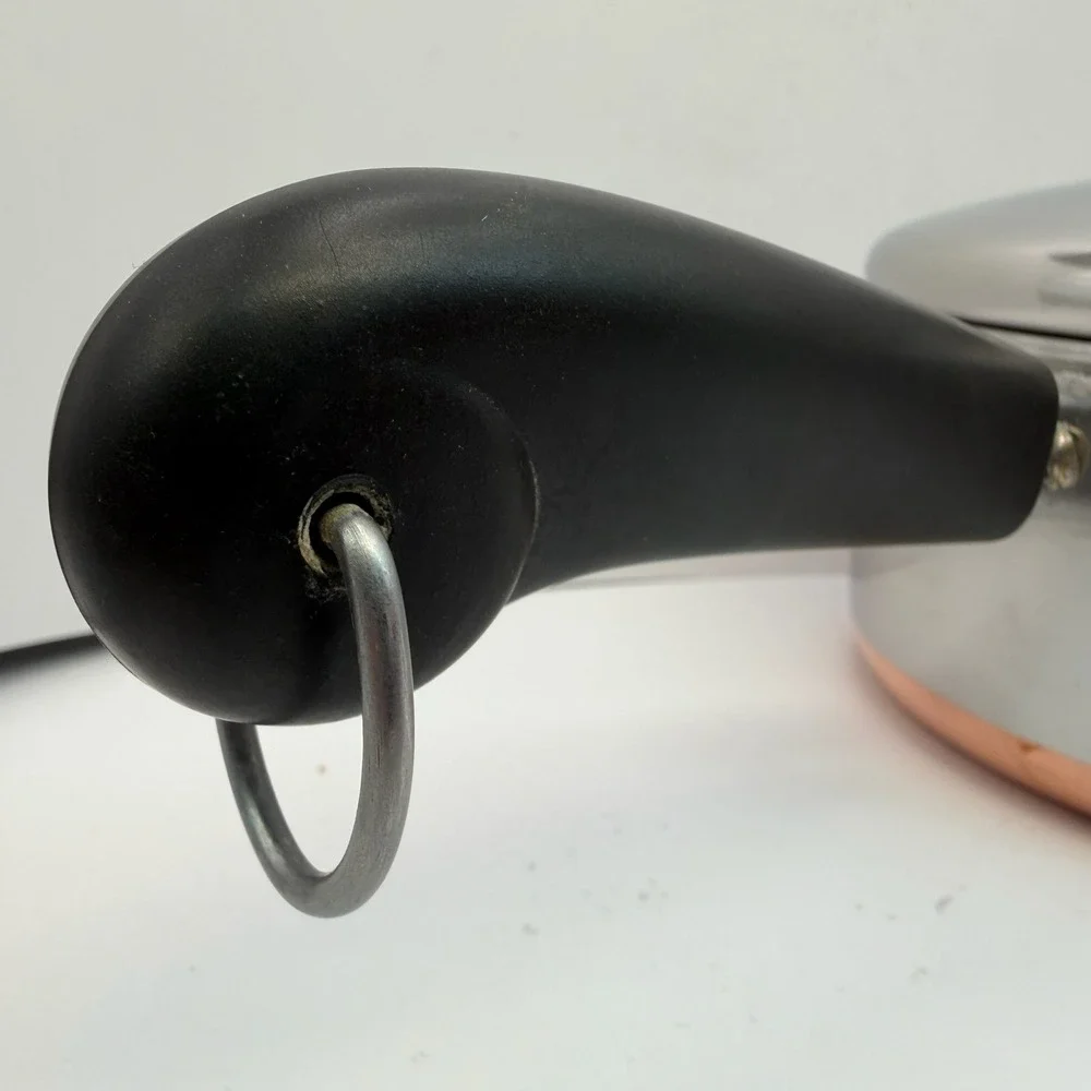 Vintage‎ Revere Ware Double Ring Clinton IL 1 Qt Copper Clad Saucepan w Lid
